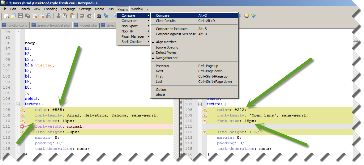 notepad compare plugin free download for notepad v7.5.4