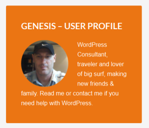 genesis user profile widget styling