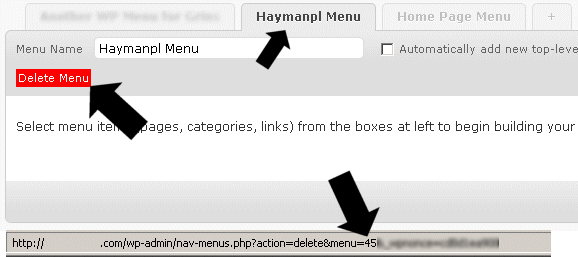Thesis custom menu widget