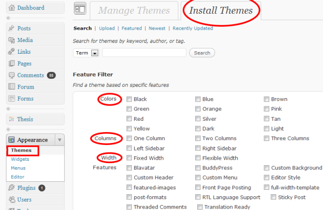 Search Themes