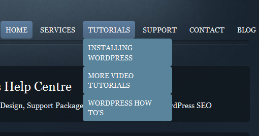 WordPress Sub Pages