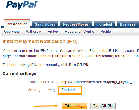 Instant Payment Notification (IPN) - PayPal