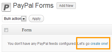 PayPal Forms-Add New