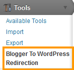 Blogger To WordPress Redirection Plugin