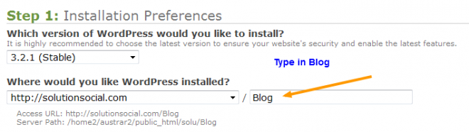 Installing WordPress Directory