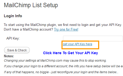MailChimp Setup