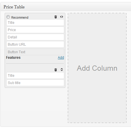 Pricing Table Columns