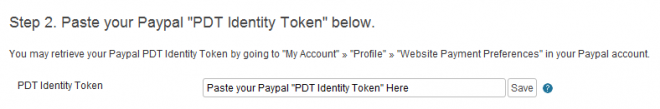 Paypal PDT Identity Token