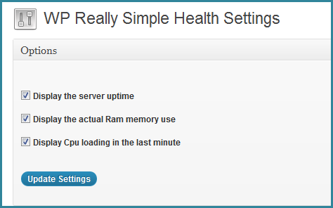WP Really Simple Health Settings