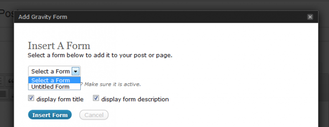 Add Gravity Form to Post or Page in WordPress
