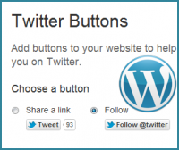 Twitter Follow and Share Buttons