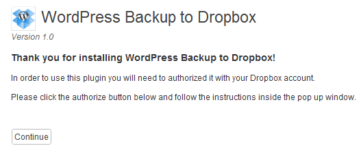Authorize Access To Dropbox