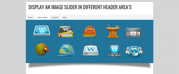 Display An Image Slider In Different Header Area's - Example 3