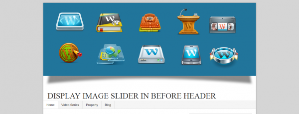 Display Image Slider Before Header With Shadow