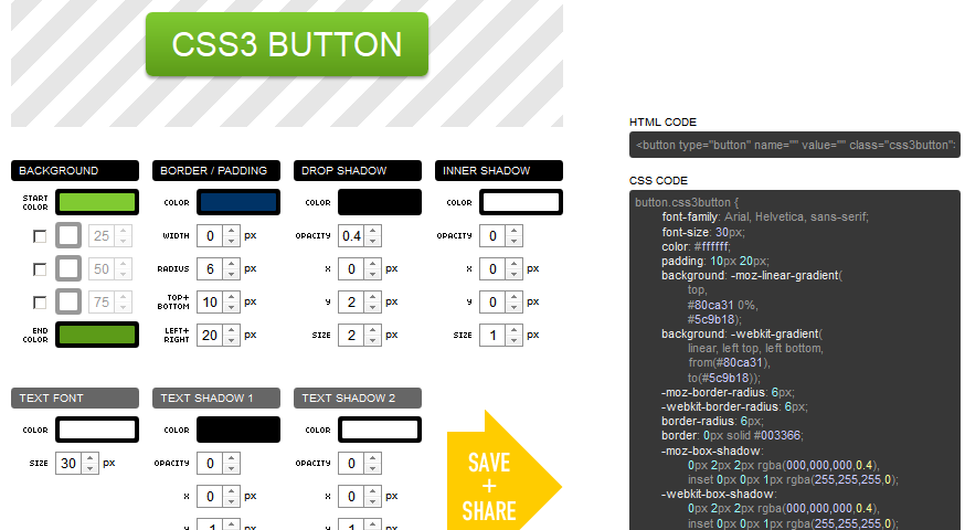 Online CSS3 Button Generator 2