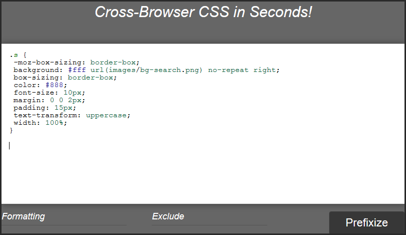 Before Cross Browser Prefix