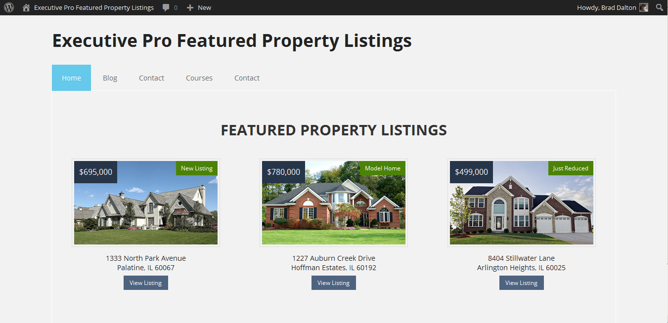 Executive Pro Featured Property Listings
