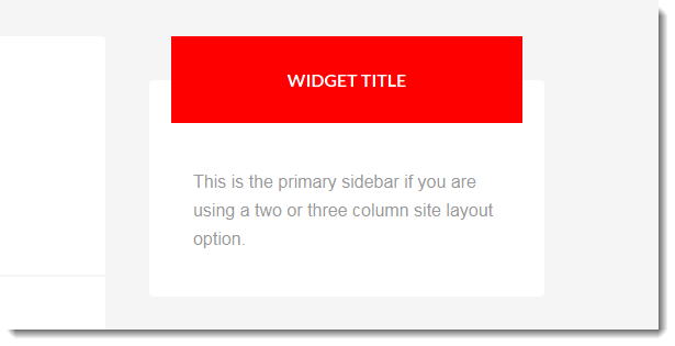 sidebar widget