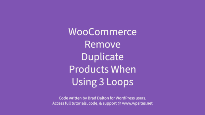 Remove Duplicate Products When Using 2 Loops For Products In Same Taxonomy Term