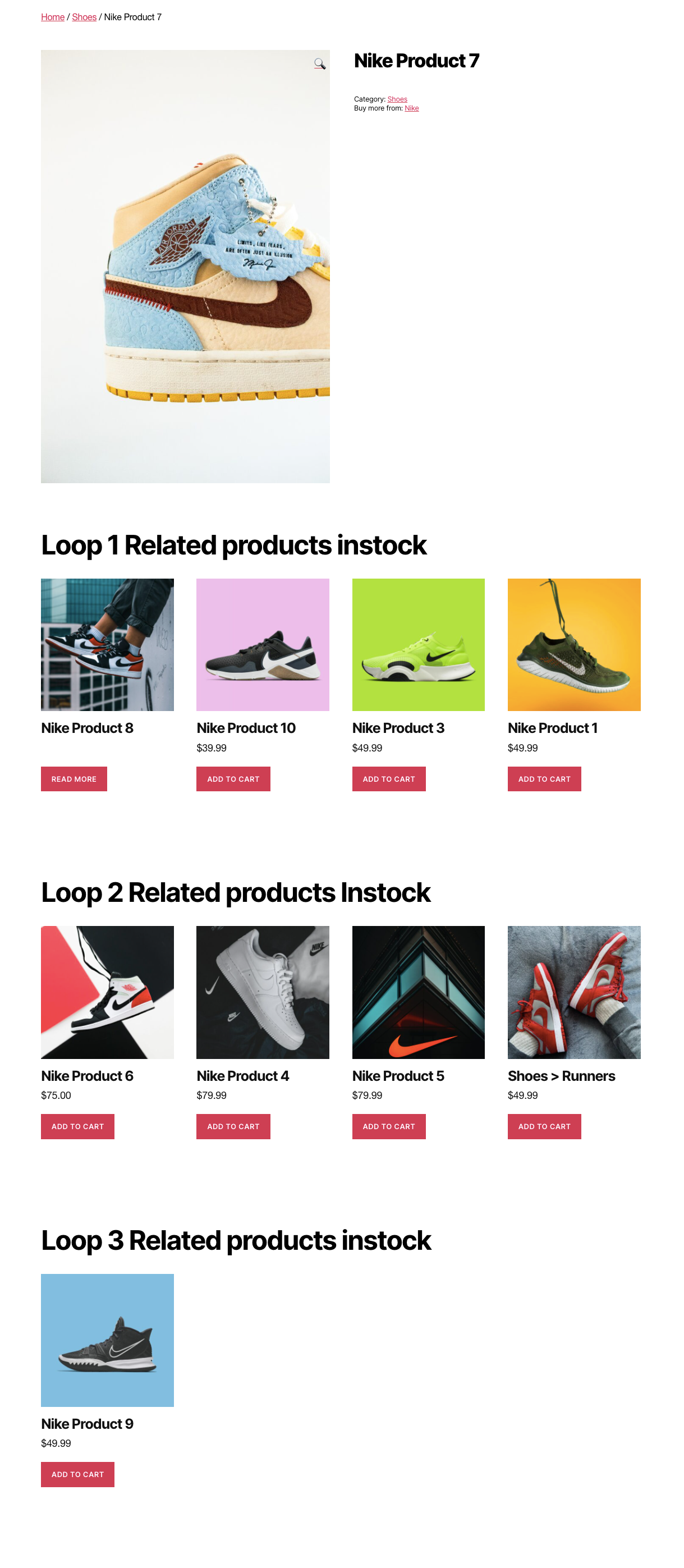 Custom Product Loops When Single Product Is In Stock