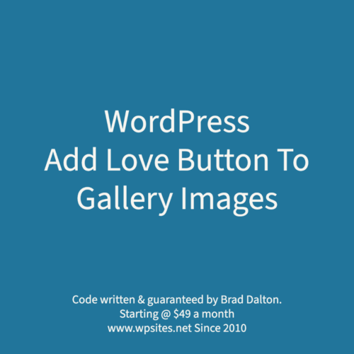 Add Love Button To WordPress Gallery Images