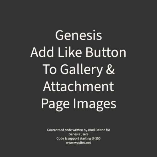 Add Like Button To Gallery & Attachment Page Images - Genesis
