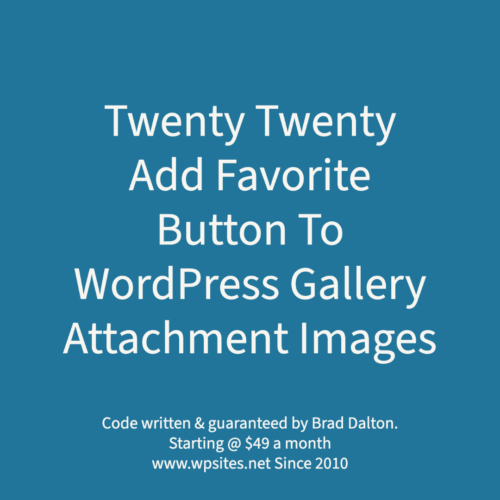 Add Favorite Button To WordPress Gallery Attachment Images