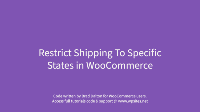 Remove Shipping Options for Specific States in WooCommerce