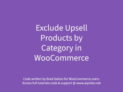 Exclude Upsell Products by Category in WooCommerce