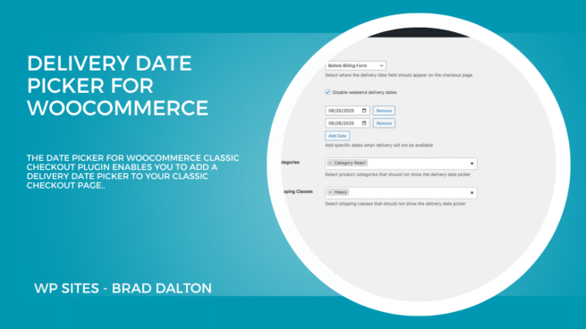 Delivery Date Picker for WooCommerce Classic Checkout