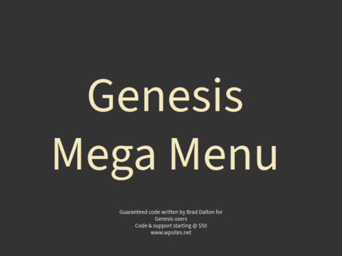 Genesis Mega Menu CSS