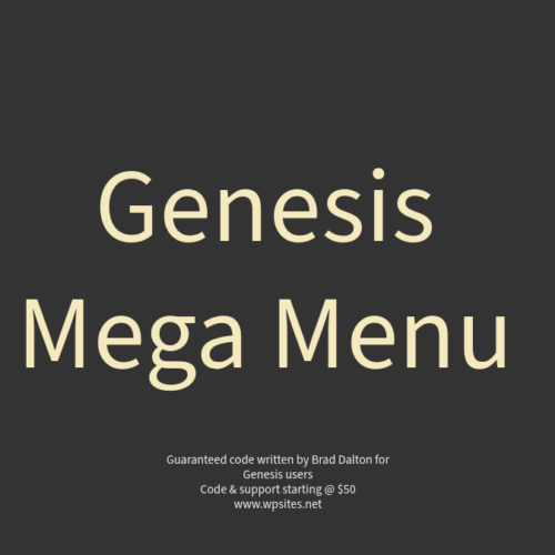 Mega Menu Style Sub Menus In Genesis
