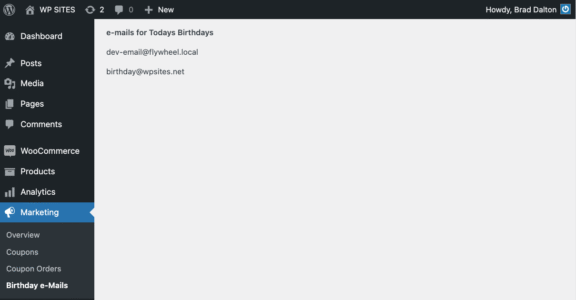 Birthday E-mail Addresses