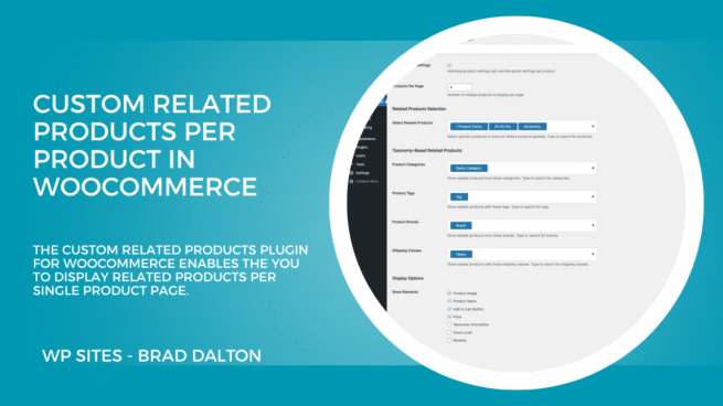 The custom related products plugin for WooCommerce enables the storeowner to customize exactly which related products display on each single product page.