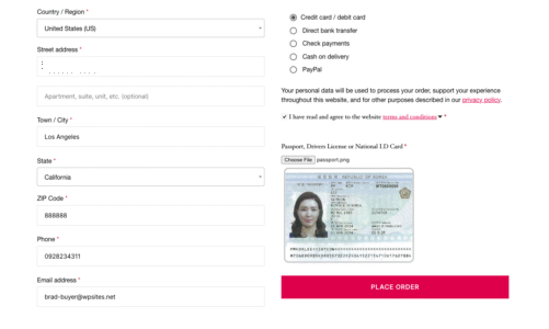 WooCommerce Checkout Conditional Upload Field Based on Payment Method