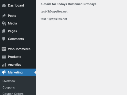 If Today is Customers Birthday Show Email in WooCommerce
