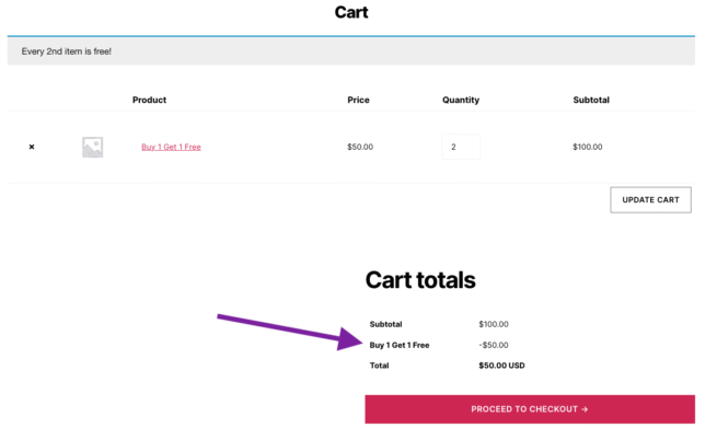 Buy 1 Get 1 Same Product Free WooCommerce
