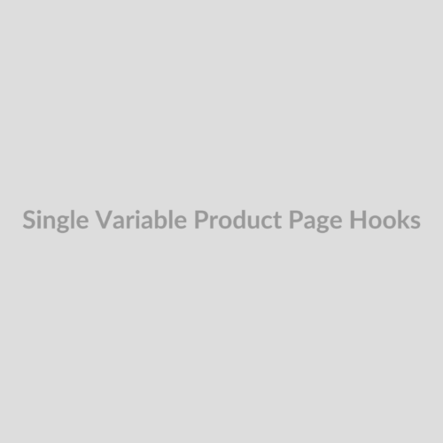 Single Variable Product Page Hooks for WooCommerce
