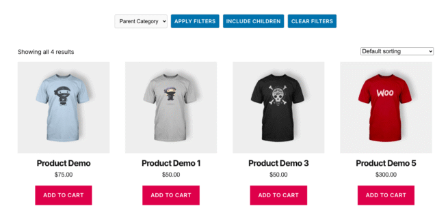 Sort Products by Parent Category Include or Exclude Children WooCommerce
