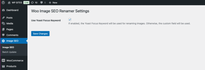Rename Product Image Filename to Focus Keyword WooCommerce