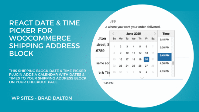 Date & Time Picker for WooCommerce Shipping Address Block