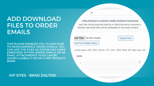 Add Download Files to Order Emails -WooCommerce