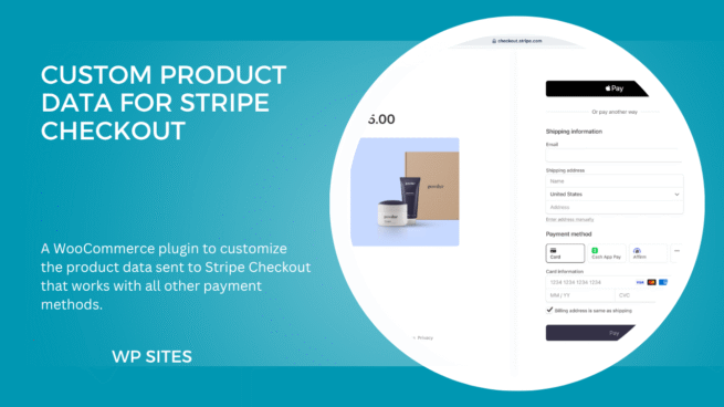 Custom Product Data For Stripe Checkout