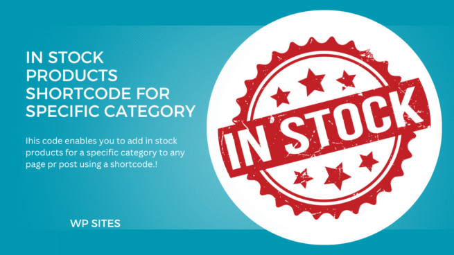 In Stock Products Shortcode for Specific Category