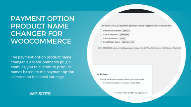 Payment Option Product Name Changer for WooCommerce