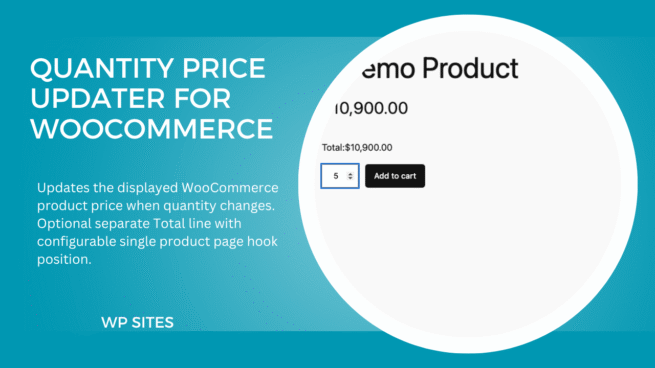 Dynamic Quantity Price Updater for WooCommerce