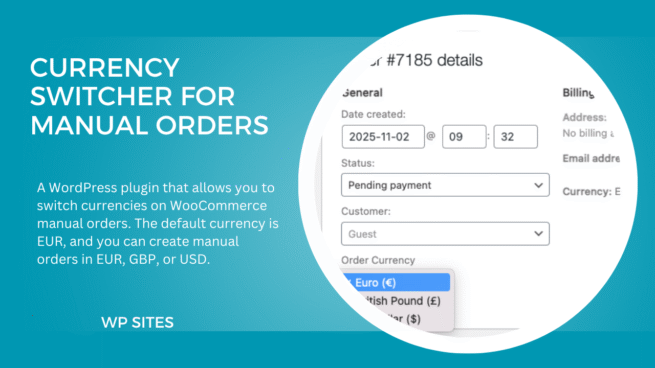 Currency Switcher for Manual WC Orders