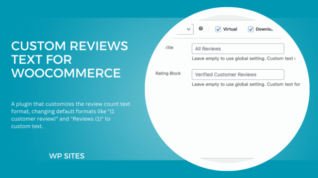 Custom Reviews Text for WooCommerce